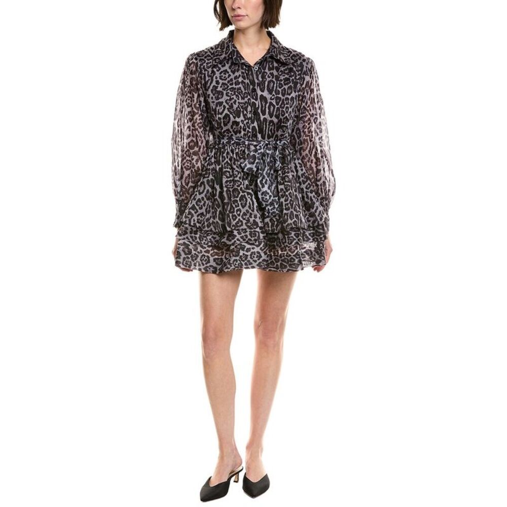 & Rouge Womens  Printed Mini Dress, Grey